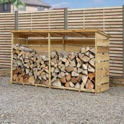 Pressure Treated 8' X 2' Budget Log Store -EcoFlora Sales Shop Propped20Right