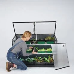 Sprout S14 - Climate Controlled Mini Greenhouse -EcoFlora Sales Shop S14withwoman