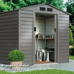 Waltons Apex Metal Shed 7 X 4.2FT -EcoFlora Sales Shop SHED APEXGREYA S47802