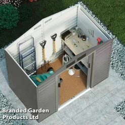 Waltons Apex Metal Shed 7 X 4.2FT -EcoFlora Sales Shop SHED APEXGREYA S47805