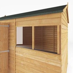 Waltons 10' X 6' Outdoor Wooden Overlap Reverse Apex Roof Garden Storage Shed 15 Waltons 10' X 6' Outdoor Wooden Overlap Reverse Apex Roof Garden Storage Shed -EcoFlora Sales Shop SI 001 001 0102 10x6 DT Overlap Reverse Apex Detail002