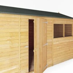 Waltons 10' X 6' Outdoor Wooden Overlap Reverse Apex Roof Garden Storage Shed 16 Waltons 10' X 6' Outdoor Wooden Overlap Reverse Apex Roof Garden Storage Shed -EcoFlora Sales Shop SI 001 001 0102 10x6 DT Overlap Reverse Apex Detail003