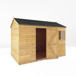 Waltons 10' X 6' Outdoor Wooden Overlap Reverse Apex Roof Garden Storage Shed 19 Waltons 10' X 6' Outdoor Wooden Overlap Reverse Apex Roof Garden Storage Shed -EcoFlora Sales Shop SI 001 001 0102 10x6 DT Overlap Reverse Apex MainDO
