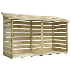 Pressure Treated 6' X 3' Log Store -EcoFlora Sales Shop SI 001 001 0104 Double Log Store 001