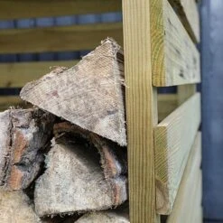 Pressure Treated 6' X 3' Log Store -EcoFlora Sales Shop SI 001 001 0104 Double Log Store 006