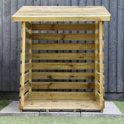 Pressure Treated 3' X 3' Log Store 13 Pressure Treated 3' X 3' Log Store -EcoFlora Sales Shop SI 001 001 0106 Single Log Store 0051