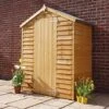 5 X 3 Waltons Overlap Apex Wooden Garden Shed -EcoFlora Sales Shop SI 001 001 014720Propped20Front20DC2072dpi