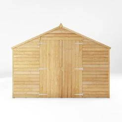 Waltons 5' X 10' Outdoor Wooden Overlap Apex Roof Garden Storage Shed Workshop -EcoFlora Sales Shop SI 001 001 0167 5x10 Overlap Apex Workshop Front