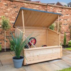 Outdoor 4 X 3 Shiplap Storage Chest -EcoFlora Sales Shop SI 001 002 0021 DO Angle 002