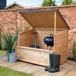 Outdoor 4 X 3 Shiplap Storage Chest -EcoFlora Sales Shop SI 001 002 0021 DO Angle1