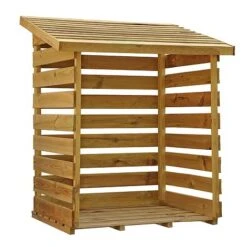 Waltons 3 X 3 Pressure Treated Single Log Storage Shed Unit -EcoFlora Sales Shop SI 001 002 0024 Single Log Store 003