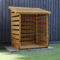 Waltons 3 X 3 Pressure Treated Single Log Storage Shed Unit -EcoFlora Sales Shop SI 001 002 0024 Single Log Store 004