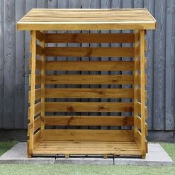 Waltons 3 X 3 Pressure Treated Single Log Storage Shed Unit -EcoFlora Sales Shop SI 001 002 0024 Single Log Store 005