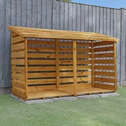 Waltons 6 X 3 Pressure Treated Double Log Storage Shed 13 Waltons 6 X 3 Pressure Treated Double Log Storage Shed -EcoFlora Sales Shop SI 001 002 0025 Double Log Store 002