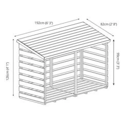 Waltons 6 X 3 Pressure Treated Double Log Storage Shed 18 Waltons 6 X 3 Pressure Treated Double Log Storage Shed -EcoFlora Sales Shop SI 001 002 0025 Double Log Store 008