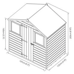 Waltons 4 X 6 Tongue And Groove Reverse Apex Garden Storage Shed -EcoFlora Sales Shop SI 001 003 0149 300dpi Spec Drawing