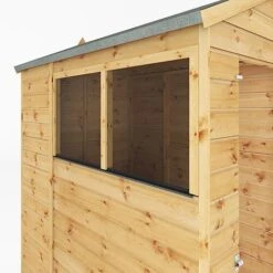 Waltons 6' X 4' Outdoor Tongue & Groove Repositionable Garden Shiplap Storage Shed -EcoFlora Sales Shop SI 001 003 0159 6x4 Dip Treated Shiplap Apex Detail001