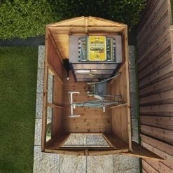 Waltons 6' X 4' Outdoor Tongue & Groove Repositionable Garden Shiplap Storage Shed -EcoFlora Sales Shop SI 001 003 0159 6x4 Dip Treated Shiplap Apex W5 Aerial