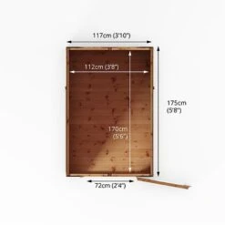 Waltons 6' X 4' Outdoor Tongue & Groove Repositionable Garden Windowless Shiplap Storage Shed -EcoFlora Sales Shop SI 001 003 0160 Floor Plan