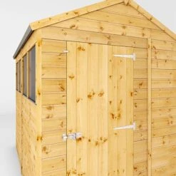 Waltons 8' X 6' Outdoor Tongue & Groove Repositionable Garden Shiplap Storage Shed 18 Waltons 8' X 6' Outdoor Tongue & Groove Repositionable Garden Shiplap Storage Shed -EcoFlora Sales Shop SI 001 003 0163 8x6 Shiplap Apex Single Door Detail001