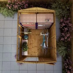 Waltons 8' X 6' Outdoor Tongue & Groove Repositionable Garden Shiplap Storage Shed 17 Waltons 8' X 6' Outdoor Tongue & Groove Repositionable Garden Shiplap Storage Shed -EcoFlora Sales Shop SI 001 003 0163 8x6 Shiplap Apex Single Door W3 Aerial