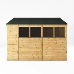 Waltons 10' X 8' Outdoor Tongue & Groove Repositionable Garden Shiplap Storage Shed -EcoFlora Sales Shop SI 001 003 0166 10x8 Dip Treated Shiplap Apex Left