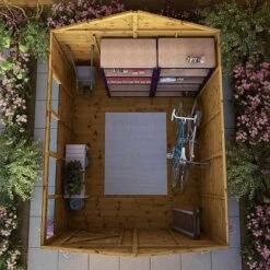 Waltons 10' X 8' Outdoor Tongue & Groove Repositionable Garden Shiplap Storage Shed -EcoFlora Sales Shop SI 001 003 0166 10x8 Dip Treated Shiplap Apex W3 Aerial
