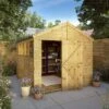 Waltons 10' X 8' Outdoor Tongue & Groove Repositionable Garden Shiplap Storage Shed -EcoFlora Sales Shop SI 001 003 0166 10x8 Dip Treated Shiplap Apex W3 MainDO
