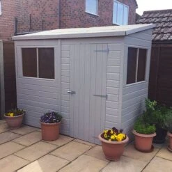 Waltons 8 X 4 Premium Shiplap Tongue And Groove Pent Roof Garden Storage Shed -EcoFlora Sales Shop SI 001 004 0028208x420Pent20Shed20Unit20300dpi20 20painted1