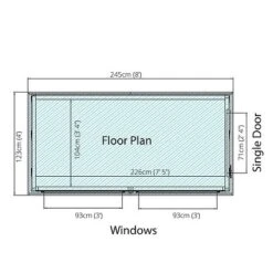 Waltons 8 X 4 Premium Shiplap Tongue And Groove Pent Roof Garden Storage Shed -EcoFlora Sales Shop SI 001 004 0028208x420Pent20Shed20Unit20620300dpi4