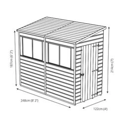 Waltons 8 X 4 Premium Shiplap Tongue And Groove Pent Roof Garden Storage Shed -EcoFlora Sales Shop SI 001 004 0028208x420Pent20Shed20Unit20720300dpi4