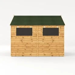 Waltons 10' X 10' Premium Shiplap Apex Roof Garden Workshop Shed -EcoFlora Sales Shop SI 001 004 0095 10x10 Shiplap TG Workshop Studio Left20Studio