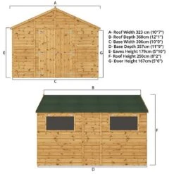 Waltons 12' X 10' Premium Shiplap Apex Workshop 22 Waltons 12' X 10' Premium Shiplap Apex Workshop -EcoFlora Sales Shop SI 001 004 0096 Apex Variant Spec Render