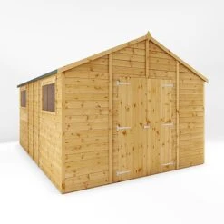 Waltons 14' X 10' Premium Shiplap Apex Roof Garden Workshop Shed -EcoFlora Sales Shop SI 001 004 0097 14x10 Premium Shiplap Apex Workshop MainDC