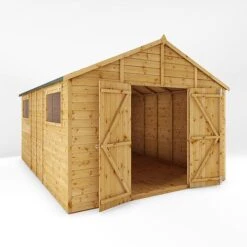 Waltons 14' X 10' Premium Shiplap Apex Roof Garden Workshop Shed -EcoFlora Sales Shop SI 001 004 0097 14x10 Premium Shiplap Apex Workshop MainDO