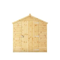 Waltons 8' X 6' Outdoor Shiplap Tongue & Groove Apex Roof Garden Security Storage Shed -EcoFlora Sales Shop SI 001 004 0117 8x6 Security Shed Front