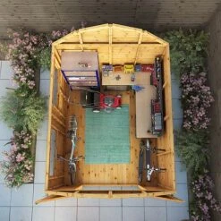 Waltons 10' X 8' Premium Shiplap Tongue And Groove Dutch Barn Garden Workshop Storage Shed 17 Waltons 10' X 8' Premium Shiplap Tongue And Groove Dutch Barn Garden Workshop Storage Shed -EcoFlora Sales Shop SI 001 004 0120 10x8 DT Premium Shiplap Dutch Barn DD W3 Aerial