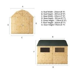 Waltons 10' X 8' Premium Shiplap Tongue And Groove Dutch Barn Garden Workshop Storage Shed 26 Waltons 10' X 8' Premium Shiplap Tongue And Groove Dutch Barn Garden Workshop Storage Shed -EcoFlora Sales Shop SI 001 004 0120 10x8 Dutch Barn Spec Drawing