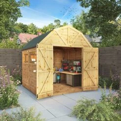 Waltons 8 X 8 Premium Outdoor Shiplap T&G Dutch Barn Garden Storage Workshop Shed