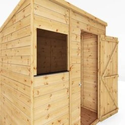 Waltons 6' X 4' Outdoor Tongue & Groove Pent Roof Modular Repositionable Shiplap Garden Storage Shed -EcoFlora Sales Shop SI 001 004 0124 6x4 Shiplap Pent Detail002