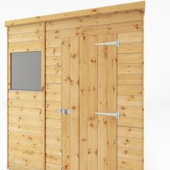 Waltons 6' X 4' Outdoor Tongue & Groove Pent Roof Modular Repositionable Shiplap Garden Storage Shed -EcoFlora Sales Shop SI 001 004 0124 6x4 Shiplap Pent Detail003