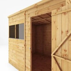 Waltons 8' X 6' Outdoor Tongue & Groove Pent Roof Modular Repositionable Shiplap Garden Storage Shed -EcoFlora Sales Shop SI 001 004 0125 8x6 Shiplap Pent Detail001