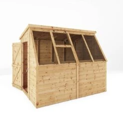 Waltons 8 X 6 Shiplap Single Door Potting Shed Wooden Greenhouse 22 Waltons 8 X 6 Shiplap Single Door Potting Shed Wooden Greenhouse -EcoFlora Sales Shop SI 001 004 0126 DT 8x6 Premium Potting Shed MainDO