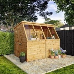 Waltons 8 X 6 Shiplap Single Door Potting Shed Wooden Greenhouse