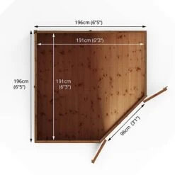 Waltons 7' X 7' Outdoor Shiplap Tongue & Groove Flat Roof Garden Corner Storage Shed 21 Waltons 7' X 7' Outdoor Shiplap Tongue & Groove Flat Roof Garden Corner Storage Shed -EcoFlora Sales Shop SI 001 004 0127 7x7 Shiplap Corner Shed Floor Plan 01