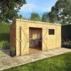 Waltons 14' X 6' Premium Shiplap Pent Roof Garden Shed -EcoFlora Sales Shop SI 001 004 0130 14x6 Premium Shiplap Pent MG2D MainDO1
