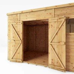 Waltons 12' X 8' Premium Shiplap Pent Roof Garden Shed -EcoFlora Sales Shop SI 001 004 0132 12x8 Premium Shiplap Pent Detail002