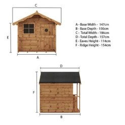 Waltons 5' X 5' Children's Tulip Playhouse -EcoFlora Sales Shop SI 002 001 0005 Tulip Playhouse Spec Drawing 300dpi