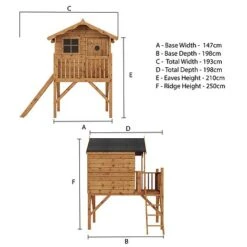 Waltons 5' X 5' Children's Tulip Playhouse With Tower 12 Waltons 5' X 5' Children's Tulip Playhouse With Tower -EcoFlora Sales Shop SI 002 001 000620Spec20Render