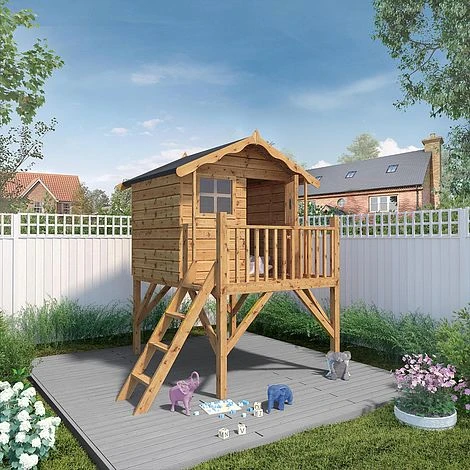 Waltons 5' X 5' Children's Tulip Playhouse With Tower 3 Waltons 5' X 5' Children's Tulip Playhouse With Tower